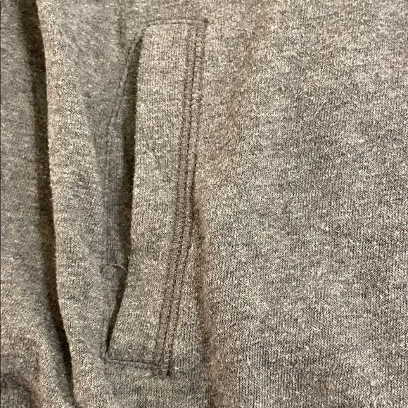 Victoria's Secret PINK Gray Pullover with Navy Logo Trim - Picture 4 of 7